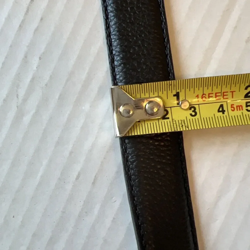 Veronica Beard/GAVAZZENI Leather Belt 75/XXS Lavanda Black Made in Italy NWT